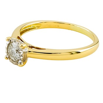 18ct gold diamond 0.50cts solitaire Ring size S